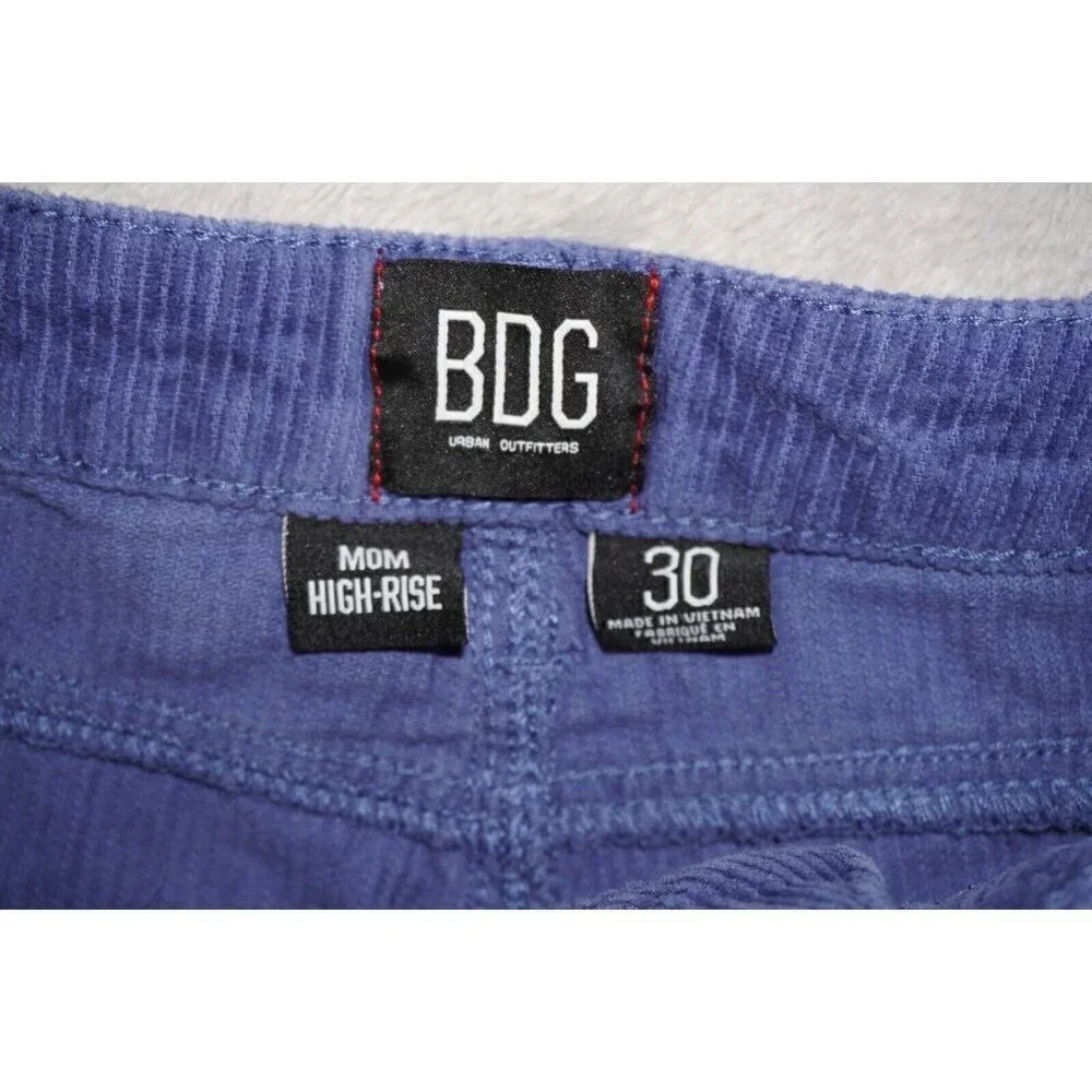 BDG Urban Outfitters Womens Pants 30 Mom High Rise Navy Corduroy